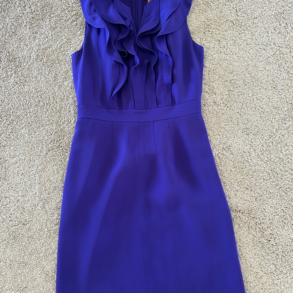 Tory Burch Vibrant Purple Midi Dress size 2 silk